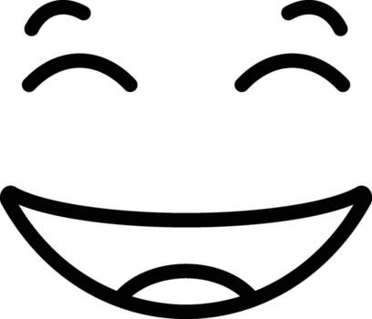 beaming, face, with, smiling, eyes icon. Simple thin line, outline of Emotion icons for UI and UX, website or mobile application on white background vector