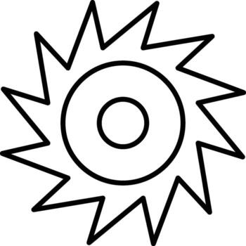 saw, blade icon. Simple thin line, outline of Construction tools icons for UI and UX, website or mobile application on white background vector