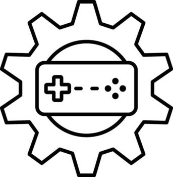 game, setting, game controller icon. Simple thin line, outline of esport icons for UI and UX, website or mobile application on white background vector