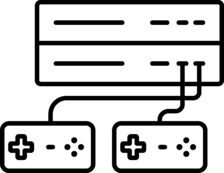 console, game, game controller icon. Simple thin line, outline of esport icons for UI and UX, website or mobile application on white background vector