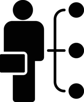 abilities, employee icon. Simple glyph of business set for UI and UX, website or mobile application on white background on white background vector