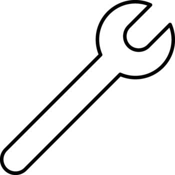 wrench, diy icon. Simple thin line, outline of Construction tools icons for UI and UX, website or mobile application on white background vector