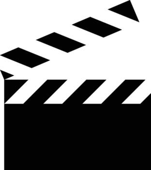 movie clapper icon. Simple glyph of cinema for UI and UX, website or mobile application on white background vector