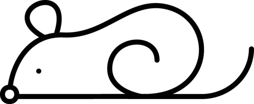ratón icono. sencillo Delgado línea, contorno de biología íconos para ui y ux, sitio web o móvil solicitud en blanco antecedentes vector