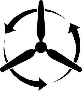 wind turbine icon. Simple glyph of energy for UI and UX, website or mobile application on white background vector