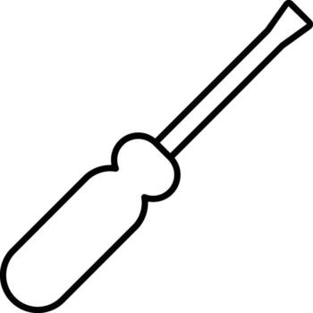 screwdriver, maintenance icon. Simple thin line, outline of Construction tools icons for UI and UX, website or mobile application on white background vector