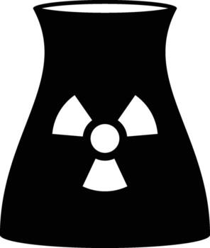 Nuclear power icon. Simple glyph of energy for UI and UX, website or mobile application on white background vector