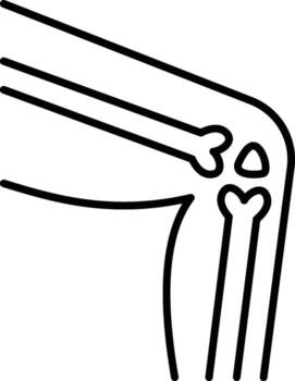 knee, leg, bone icon. Simple thin line, outline of Bone injury icons for UI and UX, website or mobile application on white background vector