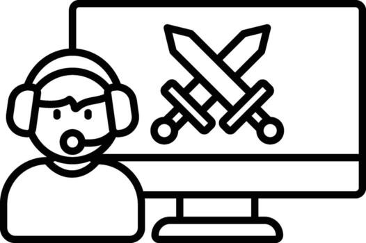 online, computer, wars icon. Simple thin line, outline of esport icons for UI and UX, website or mobile application on white background vector