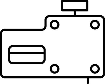 nail gun icon. Simple thin line, outline of Construction tools icons for UI and UX, website or mobile application on white background vector