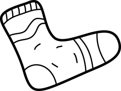 Sock icon. Simple outline of autumn set for UI and UX, website or mobile application on white background on white background on the background of a light map vector