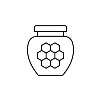 Honey icon. Simple thin line, outline of autumn icons for ui and ux, website or mobile application on white vector