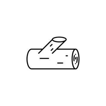 Log icon. Simple thin line, outline of autumn icons for ui and ux, website or mobile application on white background vector