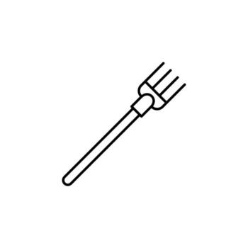 Pitchfork icon. Simple thin line, outline of autumn icons for ui and ux, website or mobile application on white background vector