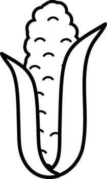 maíz icono. sencillo contorno de otoño conjunto para ui y ux, sitio web o móvil solicitud en blanco antecedentes en blanco antecedentes en el antecedentes de un ligero mapa vector