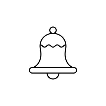 Bell icon. Simple thin line, outline of autumn icons for ui and ux, website or mobile application on white background vector