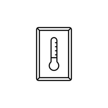 Thermometer icon. Simple thin line, outline of autumn icons for ui and ux, website or mobile application on white background vector