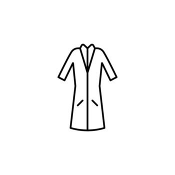 Coat icon. Simple thin line, outline of autumn icons for ui and ux, website or mobile application on white background vector