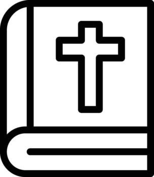 religión libro icono. sencillo Delgado línea, contorno de libro íconos para ui y ux, sitio web o móvil solicitud en oscuro azul degradado antecedentes en el antecedentes de un ligero mapa vector