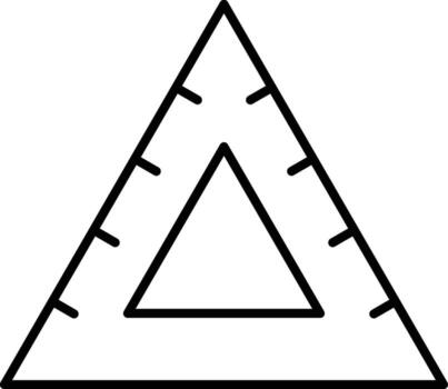 ruler, triangle icon. Simple thin line, outline of Construction tools icons for UI and UX, website or mobile application vector