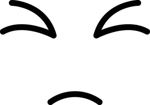 confused, face icon. Simple thin line, outline of Emotion icons for UI and UX, website or mobile application on white background vector