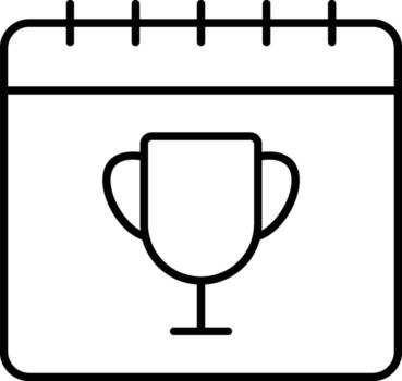 Calendar, award icon. Simple thin line, outline of calendar icons for ui and ux, website or mobile application on white background vector