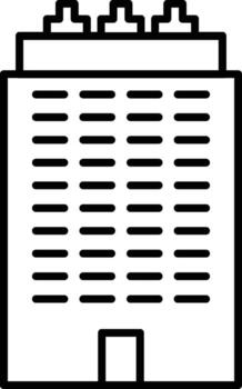 Modern building outline icon. Simple outline of building for UI and UX, website or mobile application without background vector