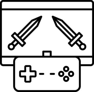 game, vs, wars, game controller icon. Simple thin line, outline of esport icons for UI and UX, website or mobile application on white background vector