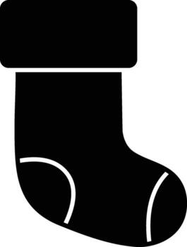 Christmas sock icon. Simple glyph of Christmas, New Year and holidays set for UI and UX, website or mobile application on white background vector