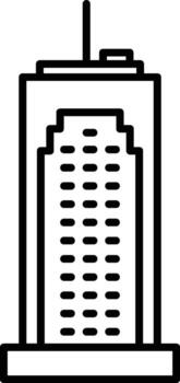 Government building outline icon. Simple outline of building for UI and UX, website or mobile application without background vector