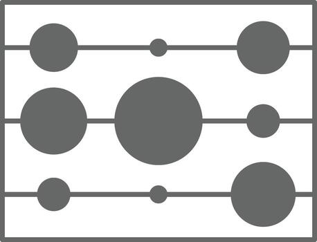 bubble chart icon. Lightweight bubble glyph for scatter and distribution visuals, optimized for web and mobile UI on a white background. vector