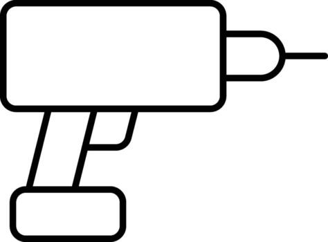 drill icon. Simple thin line, outline of Construction tools icons for UI and UX, website or mobile application on white background vector