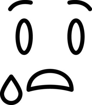 anxious, face icon. Simple thin line, outline of Emotion icons for UI and UX, website or mobile application on white background vector