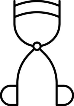 minimalista pestaña bigudí contorno icono en sutil ligero mapa antecedentes para belleza ui y ux diseño vector