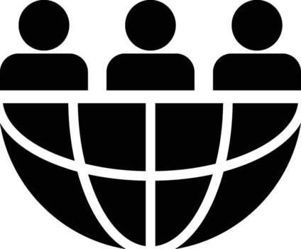 freelance, global icon. Simple glyph of business set for UI and UX, website or mobile application on white background on white background vector