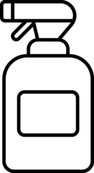 minimalista rociar botella contorno icono con Delgado líneas en ligero mapa antecedentes para ui y ux diseño vector