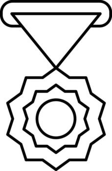 Award, hanging medal icon. Simple thin line, outline of awards icons for ui and ux, website or mobile application on white background vector