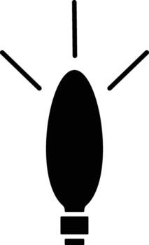 garland light bulb icon. Simple glyph of Christmas, New Year and holidays set for UI and UX, website or mobile application on white background vector