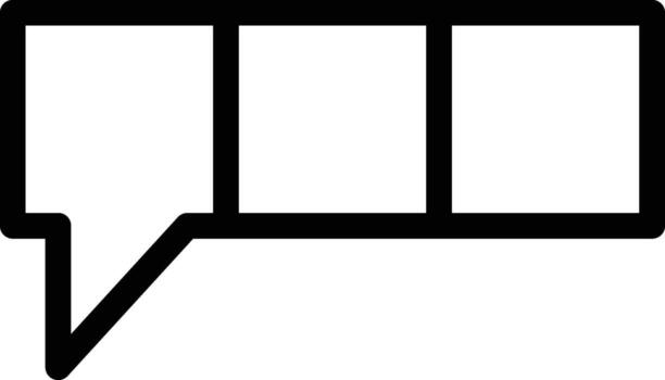 forum comment icon. Simple thin line, outline of chat bubble icons for UI and UX, website or mobile application on white background vector