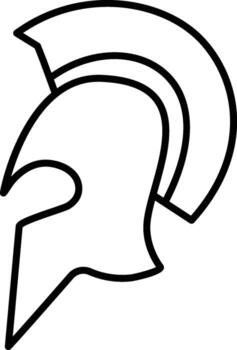 historical movie, helmet icon. Simple thin line, outline of movie, cinema, film, screen, flicks icons for UI and UX, website or mobile application on white background vector