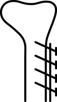 bone, steel, metal icon. Simple thin line, outline of Bone injury icons for UI and UX, website or mobile application on white background vector