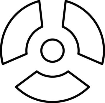 nuclear energy icon. Simple thin line, outline of Biology icons for UI and UX, website or mobile application on white background vector
