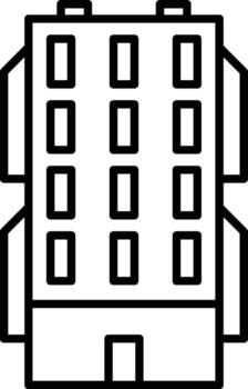 Hospital outline icon. Simple outline of building for UI and UX, website or mobile application without background vector