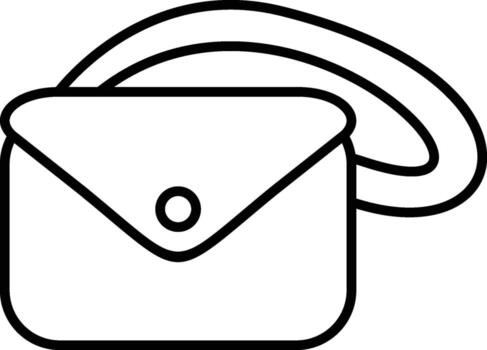 minimalista bolso icono contorno con ligero mapa antecedentes para ui y ux diseño vector