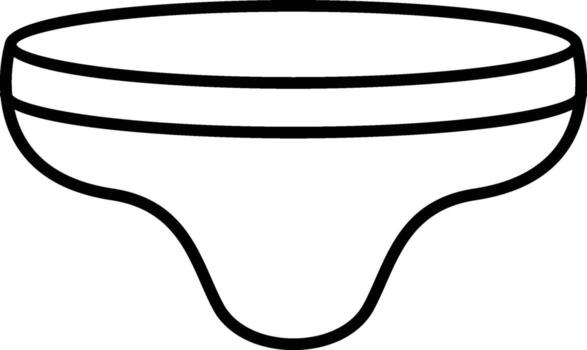 minimalista Delgado línea bragas icono contorno en ligero mapa antecedentes para ui y ux diseño vector