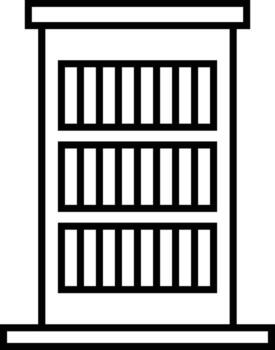 Factory outline icon. Simple outline of building for UI and UX, website or mobile application without background vector