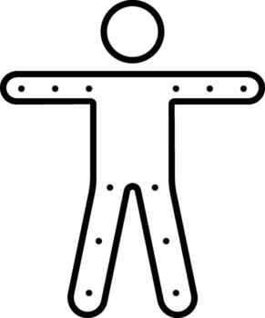 points, limbs icon. Simple thin line, outline of Bone injury icons for UI and UX, website or mobile application on white background vector