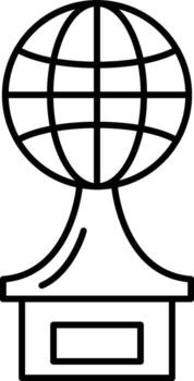 Award, globe, cup icon. Simple thin line, outline of awards icons for ui and ux, website or mobile application on white background vector