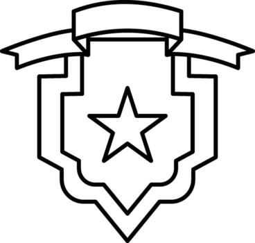Award, shield, star icon. Simple thin line, outline of awards icons for ui and ux, website or mobile application on white background vector