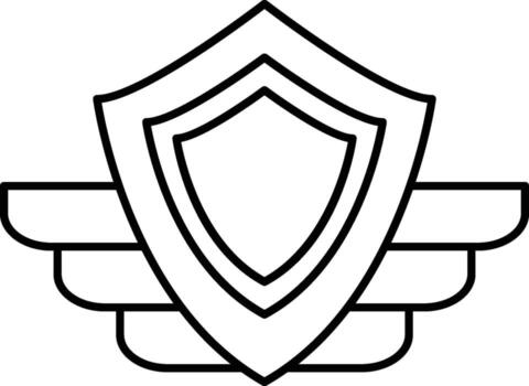 Award, shield icon. Simple thin line, outline of awards icons for ui and ux, website or mobile application on white background vector